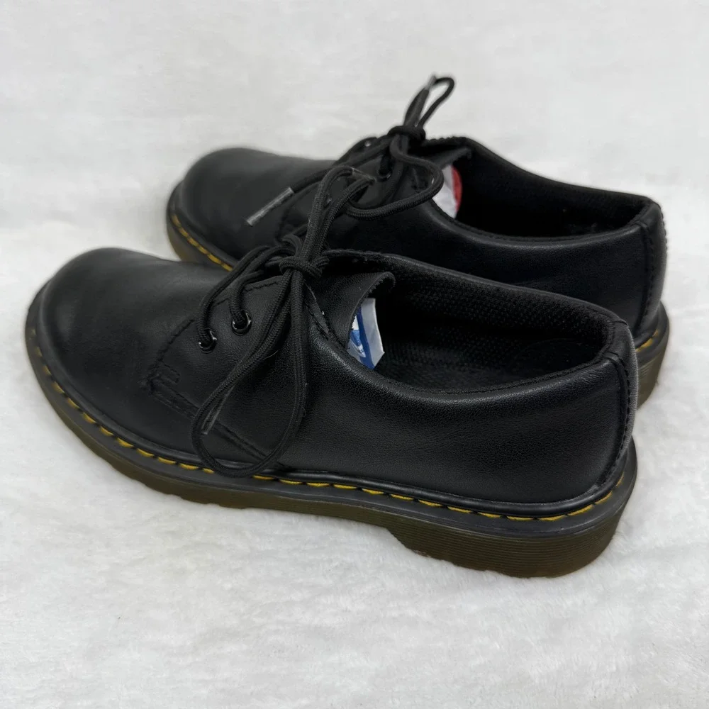 Dr. Martens 1461 Junior Black Leather‎ Lace Up Oxford Shoes Kids Classic Sz 2